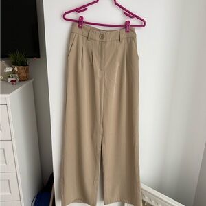 Princess Polly Beige Wide-Leg Trousers